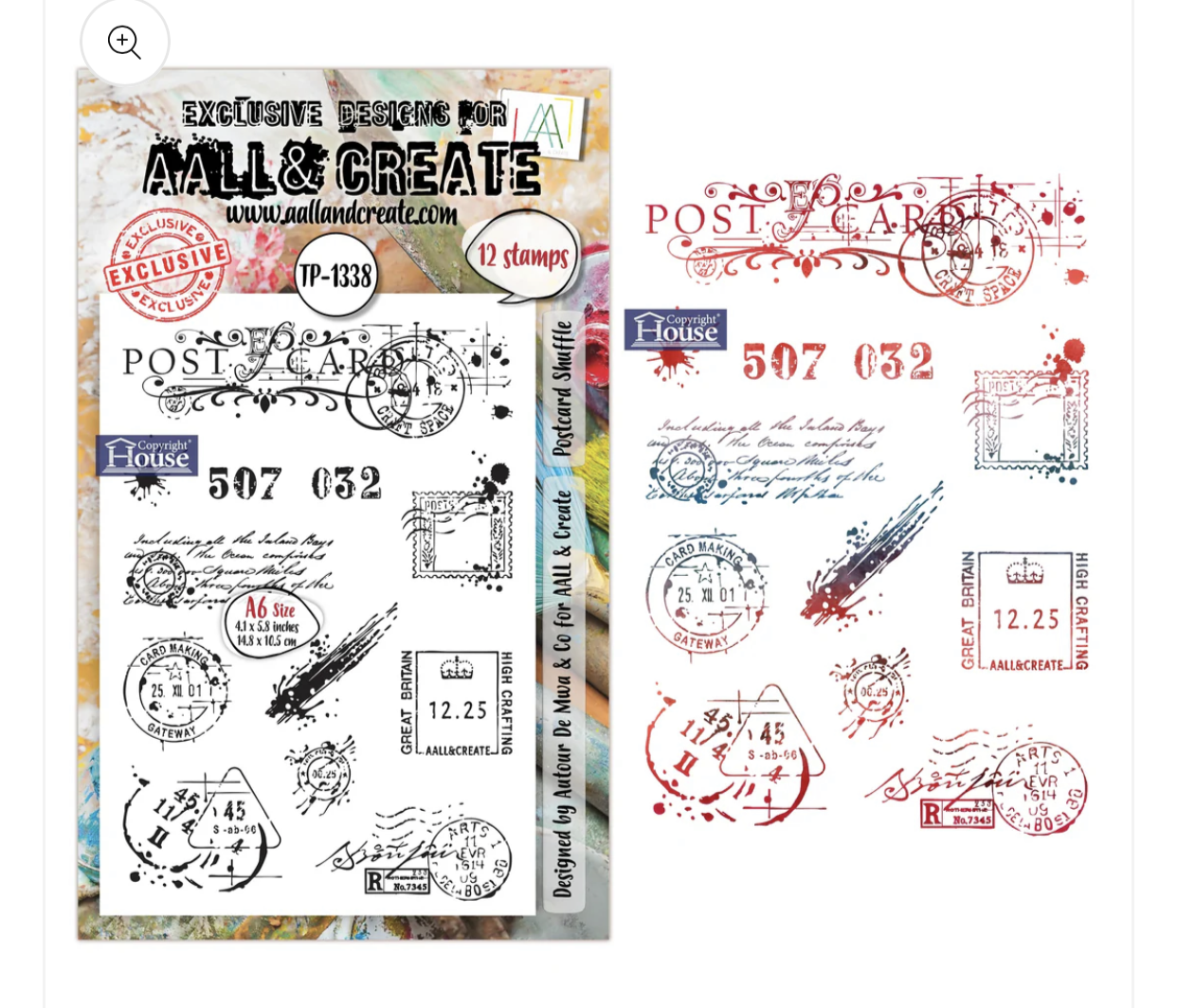 AALL & Create Stamp Postcard Shuffle 1338
