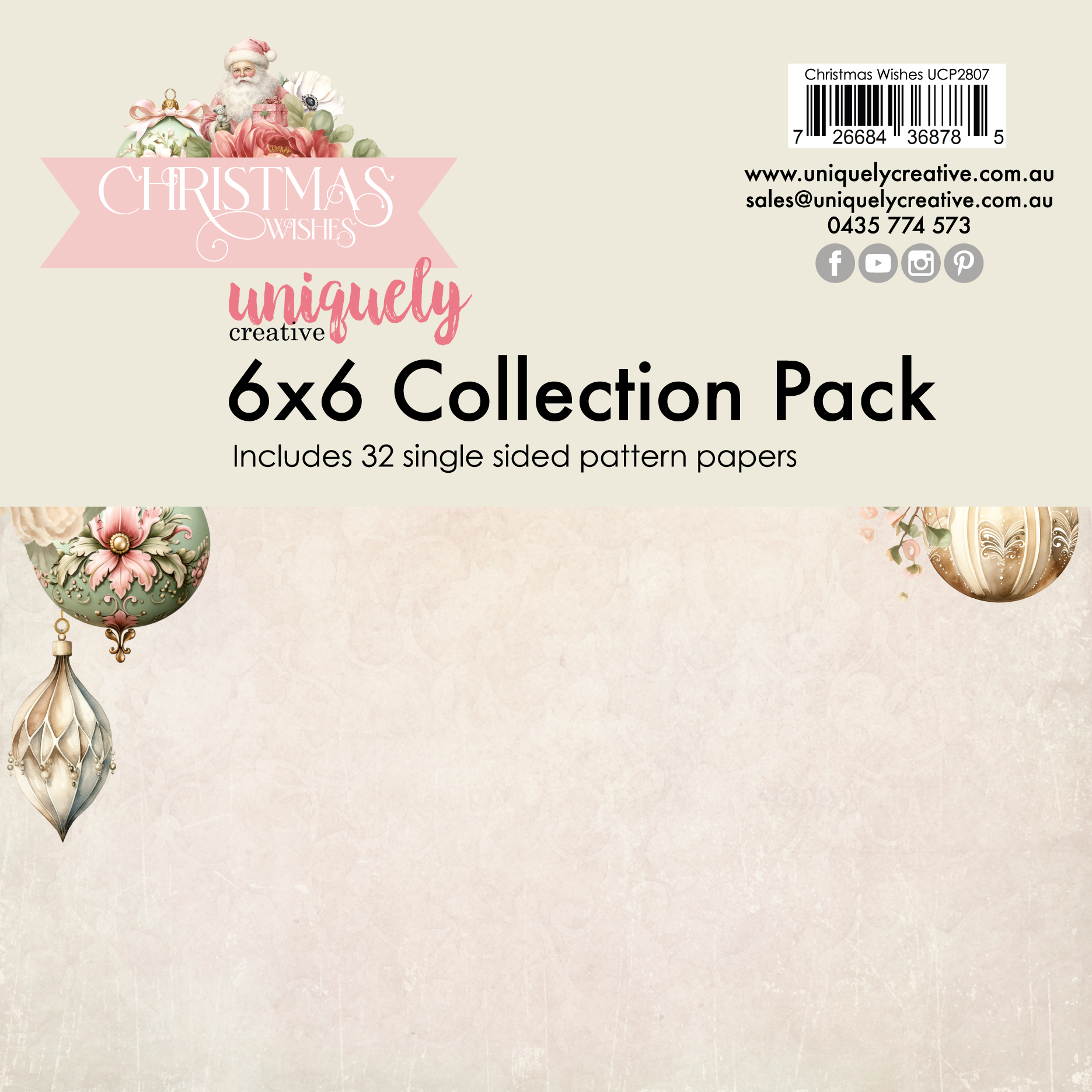UC Christmas Wishes 6 x 6 Collection Pack