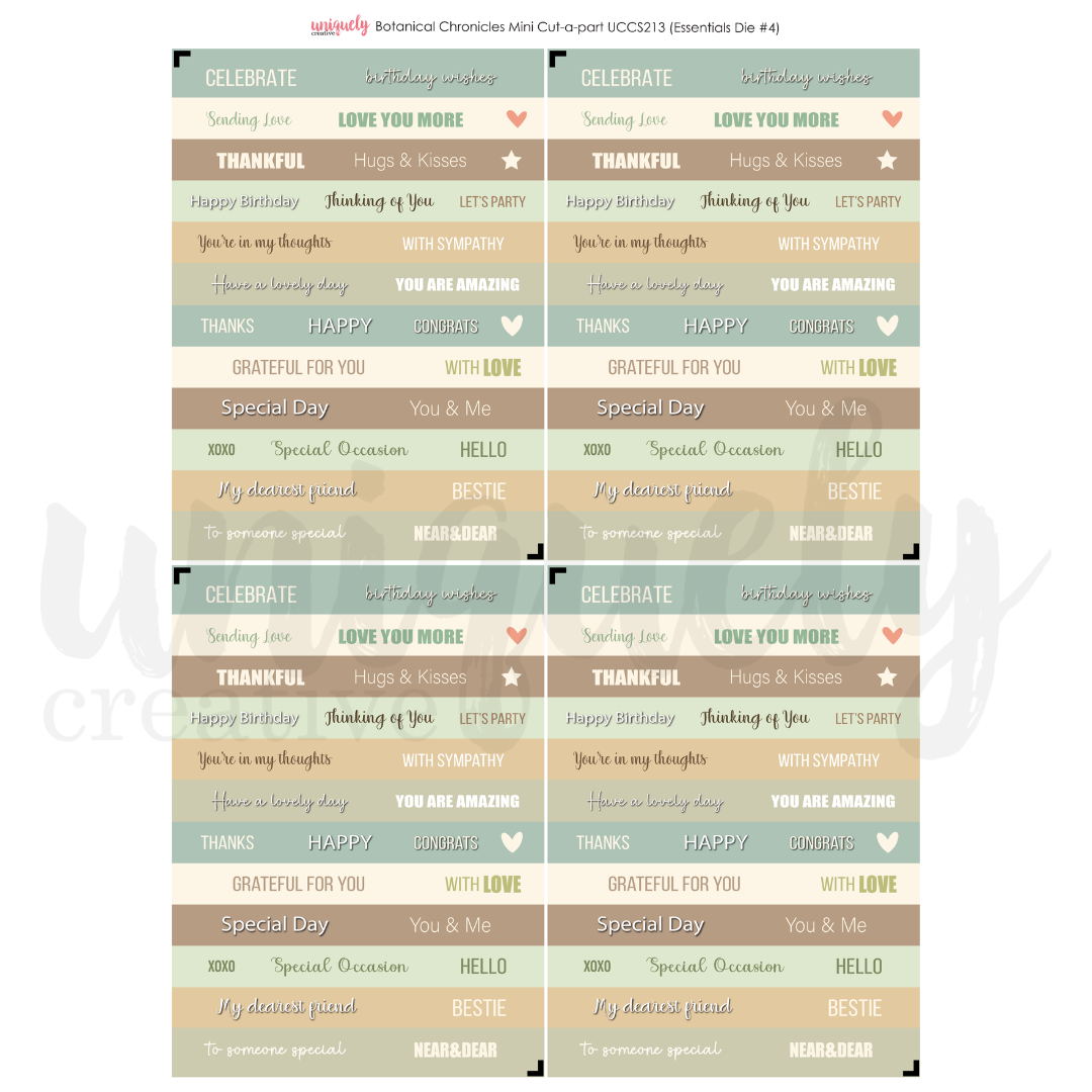 UC Botanical Chronicles Cut-a-Part Sheet Mini