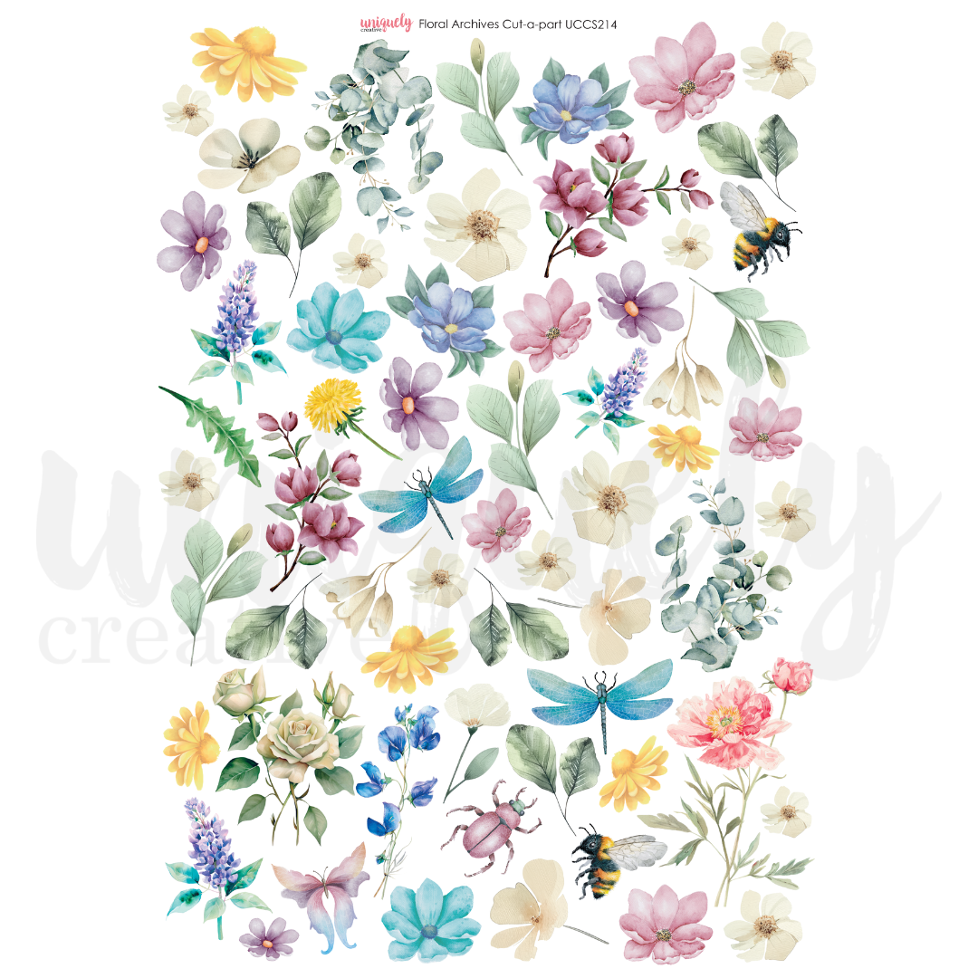 UC Floral Archives Cut-a-Part Sheet