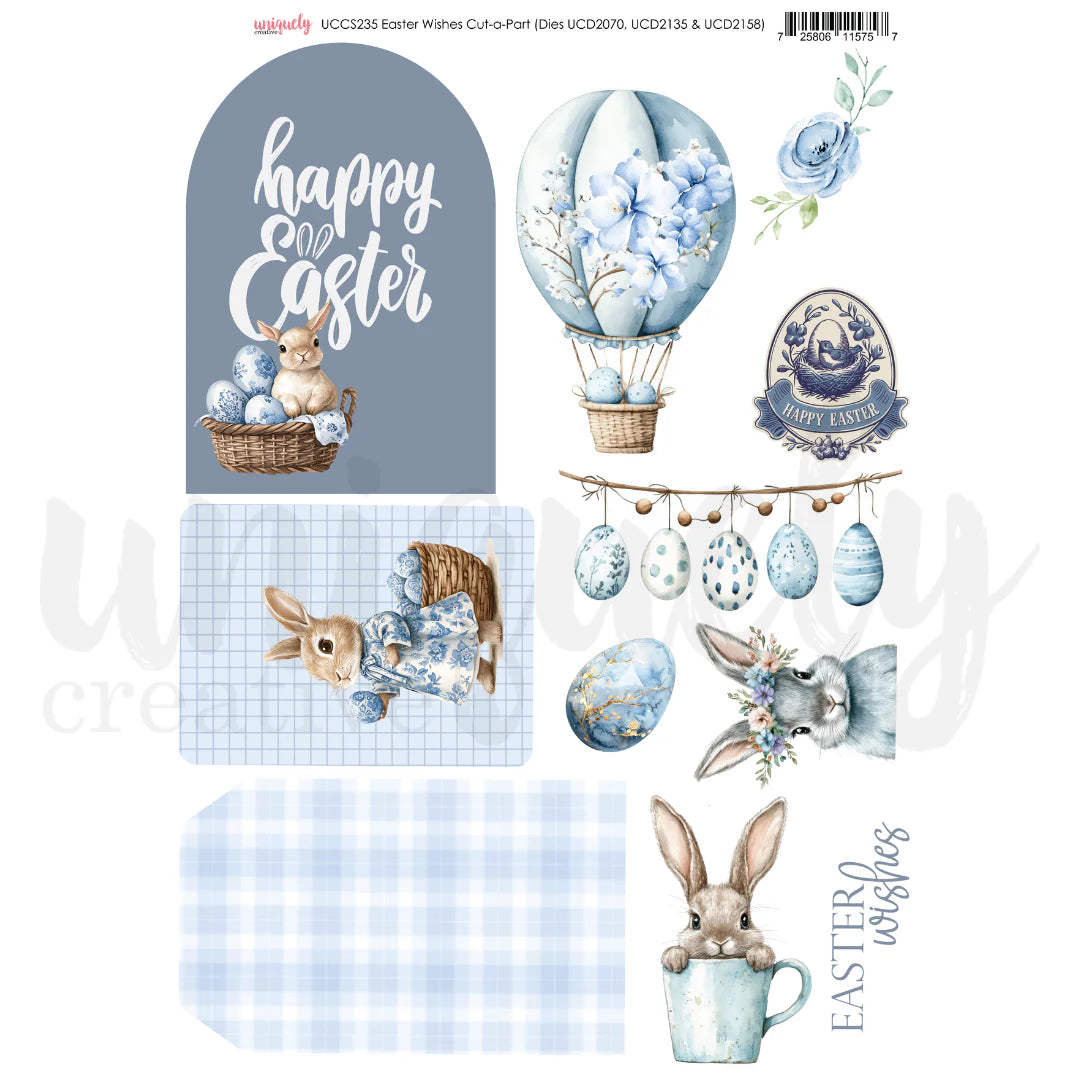 UC Easter Wishes Cut-a-Part Sheet