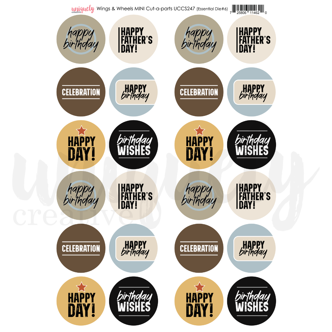 UC Wings and Wheels Cut-a-Part Sheet Mini