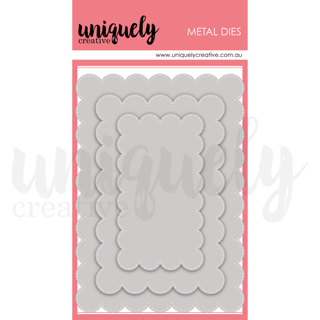 UC Oversized Scallop Nesting Rectangle Die