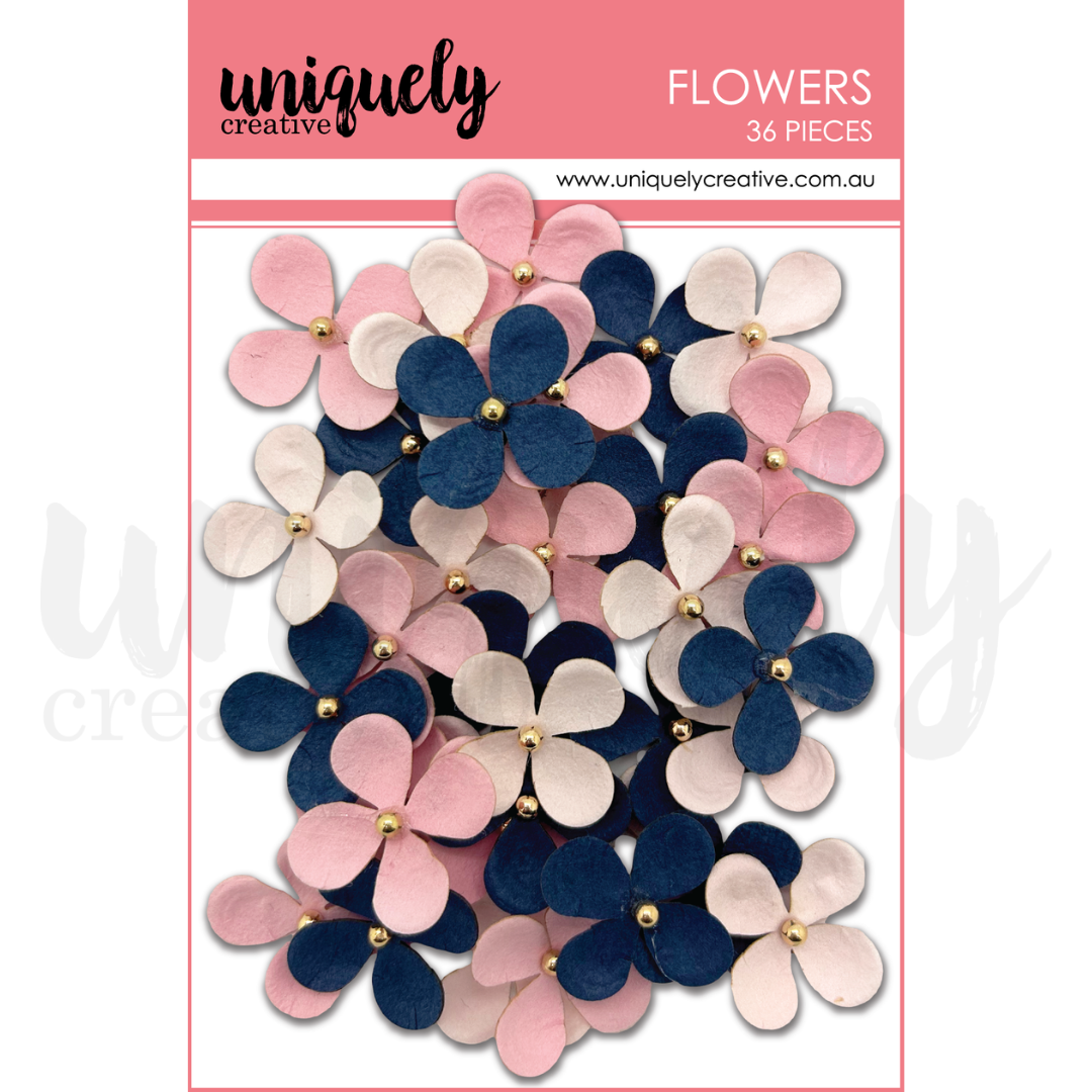 UC Blue and Blush Flowers