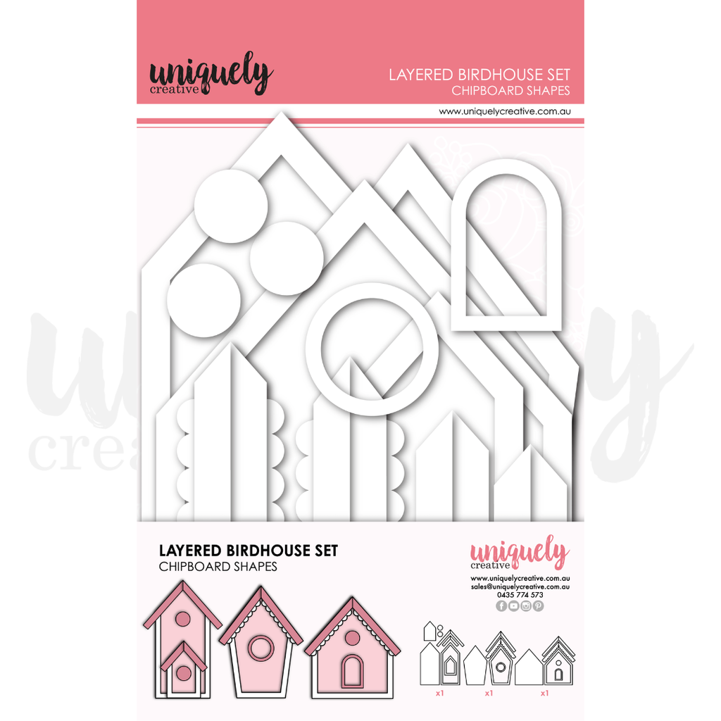 UC Layered Birdhouse Set - Chipboard Shapes