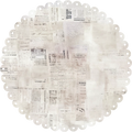 UC Newsprint Scalloped Decorative Base Layer