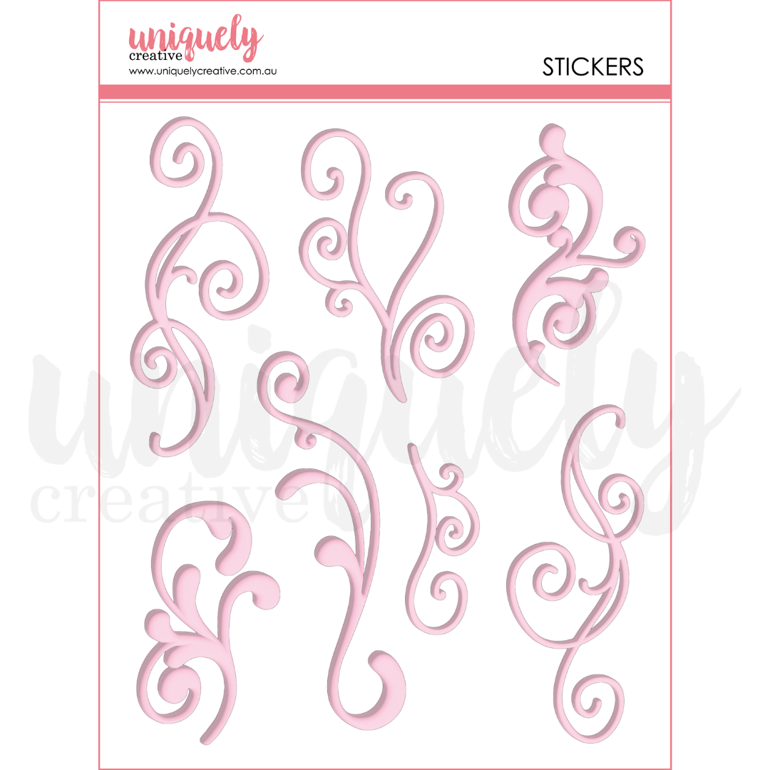 UC Flourish Puffy Stickers