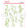 UC Green Flourish Puffy Stickers