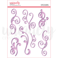 UC Purple Flourish Puffy Stickers