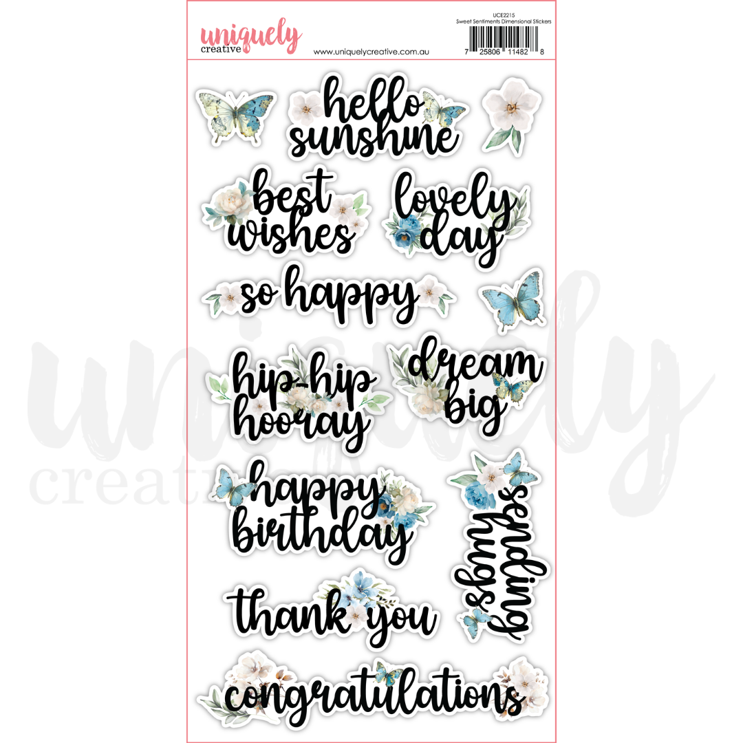 UC Sweet Sentiments Dimensional Stickers