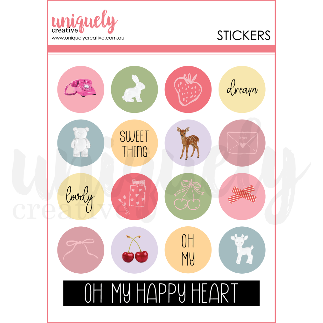 UC Little Happy Things Chipboard Stickers