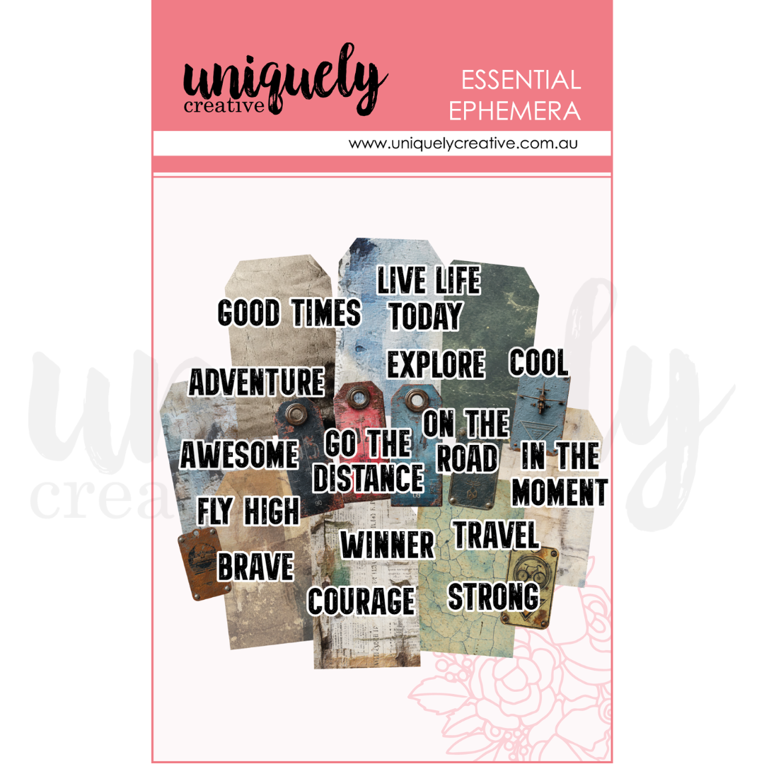 UC Grunge Tags and Titles Ephemera