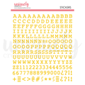 UC Puffy Gold Alpha Stickers - Uppercase