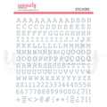 UC Puffy Silver Alpha Stickers - Uppercase