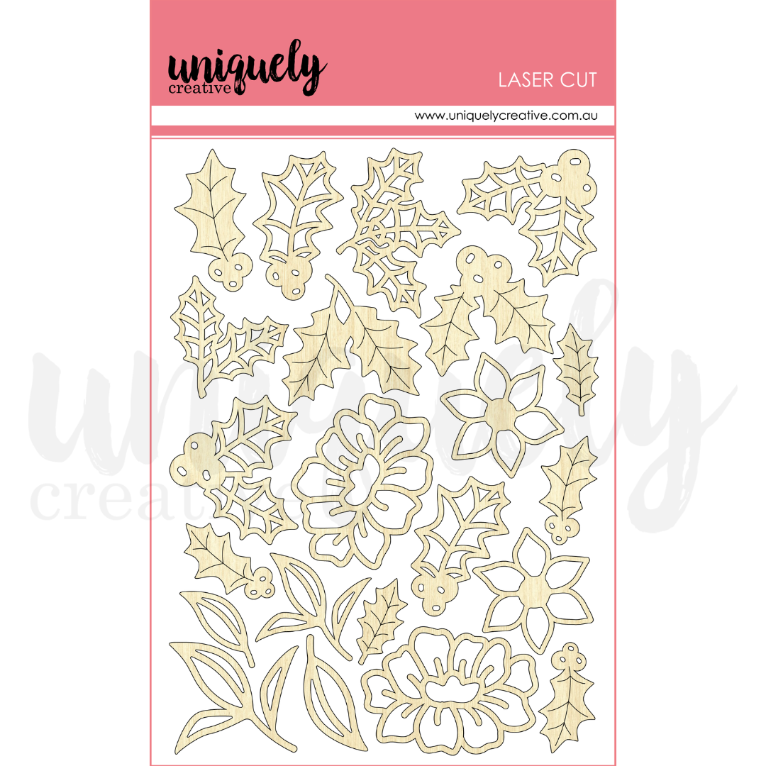UC Holly Laser Cut Stickers
