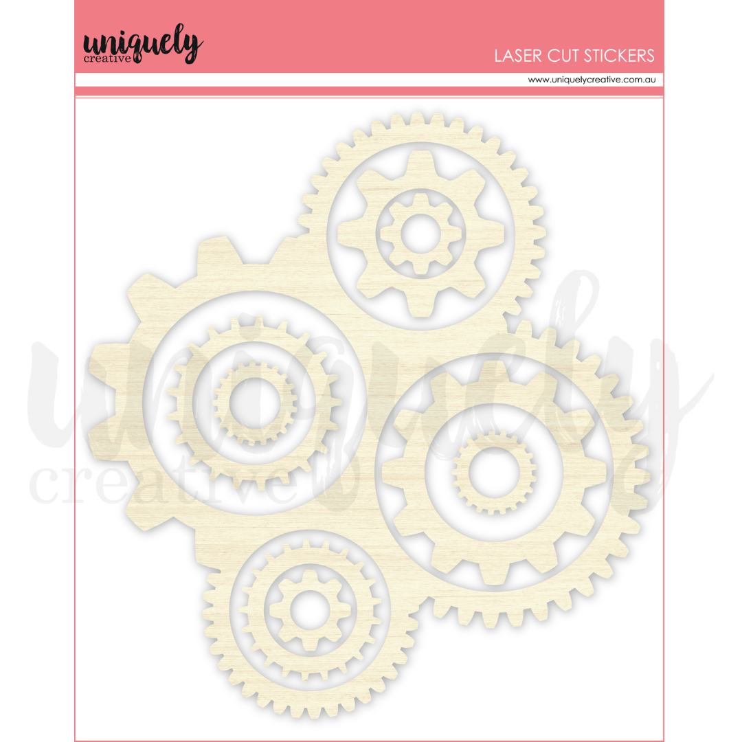 UC Wooden Cogs Stickers
