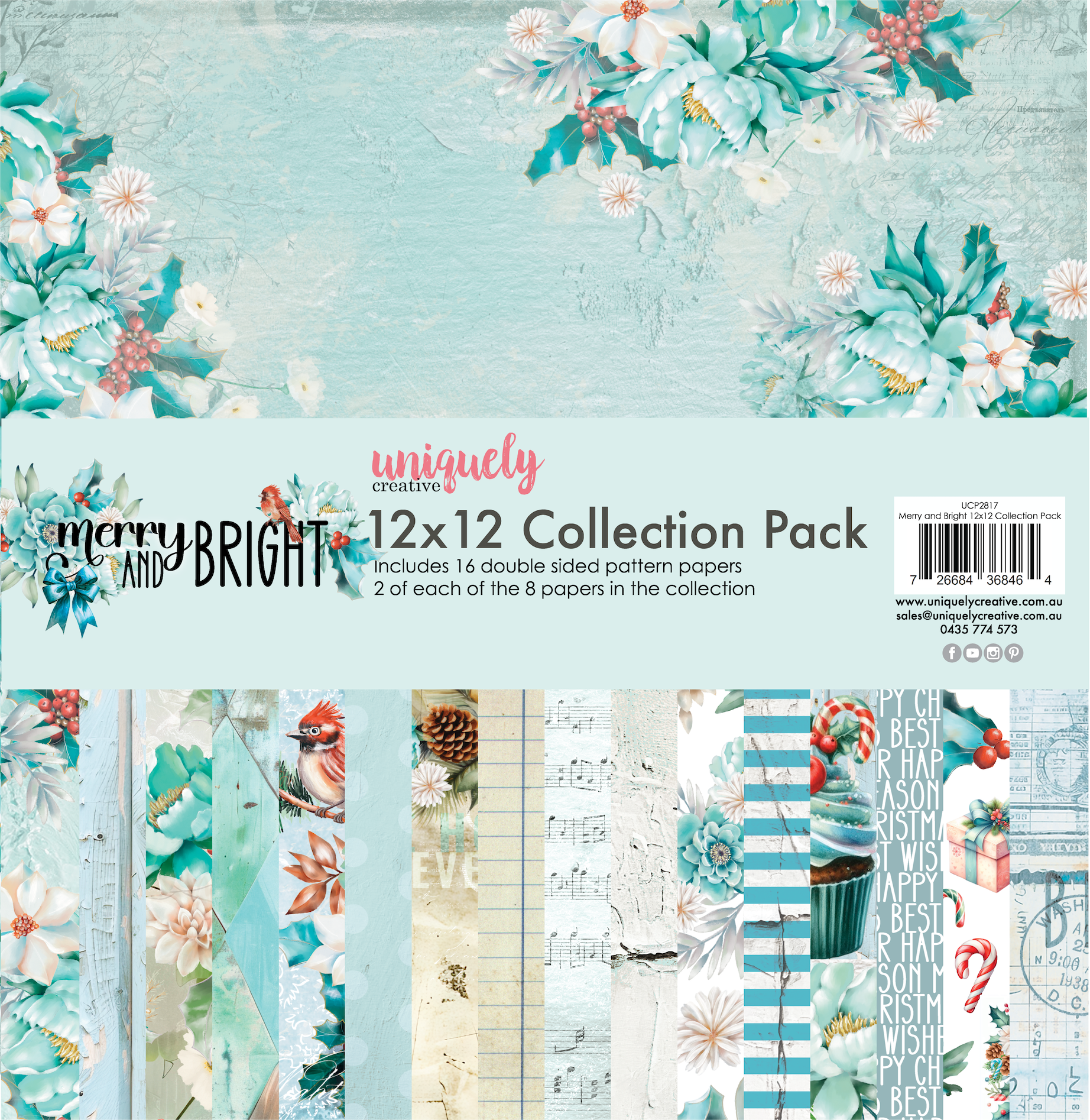 UC 12x12 Paper Pack - Merry and Bright