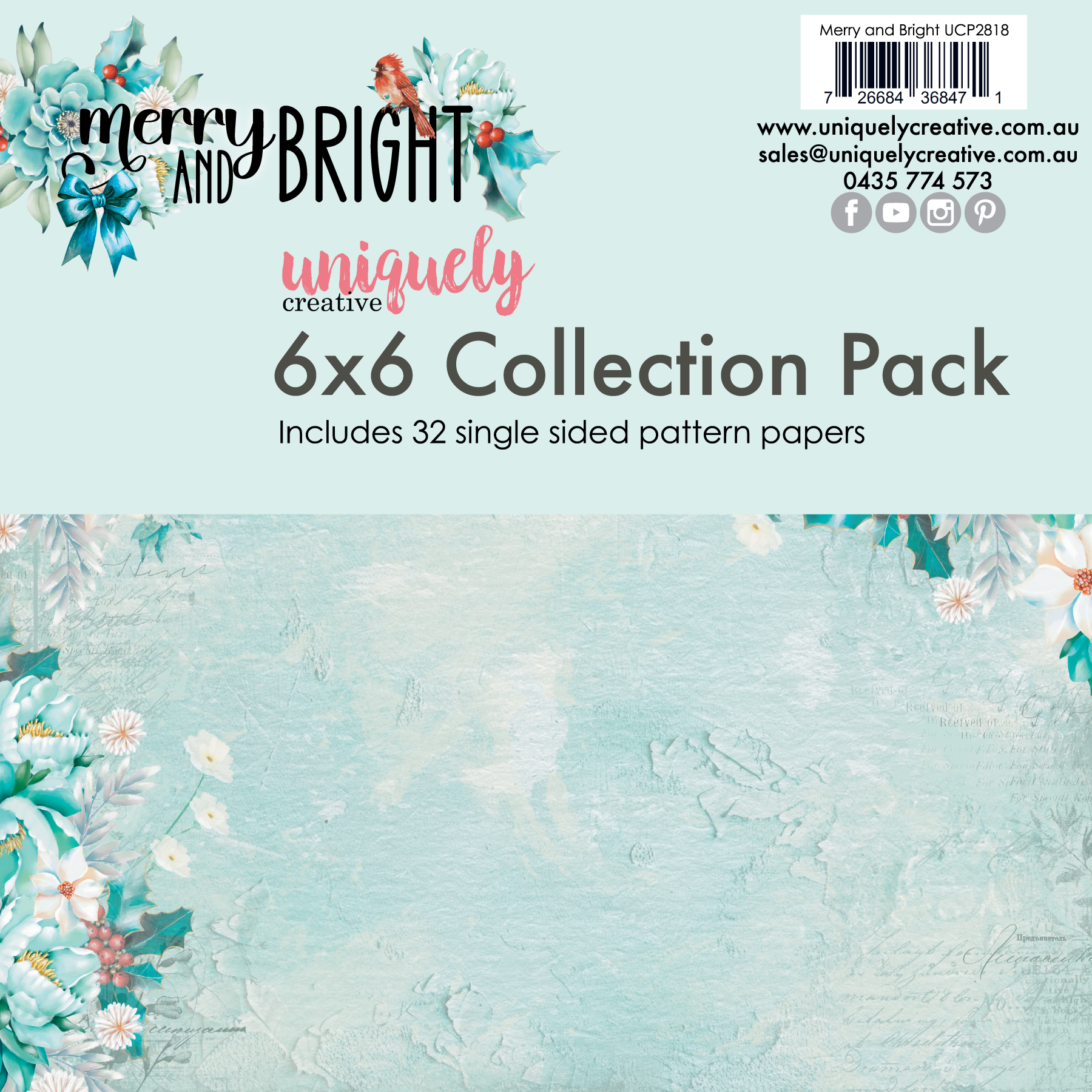 UC Merry and Bright 6 x 6 Collection Pack