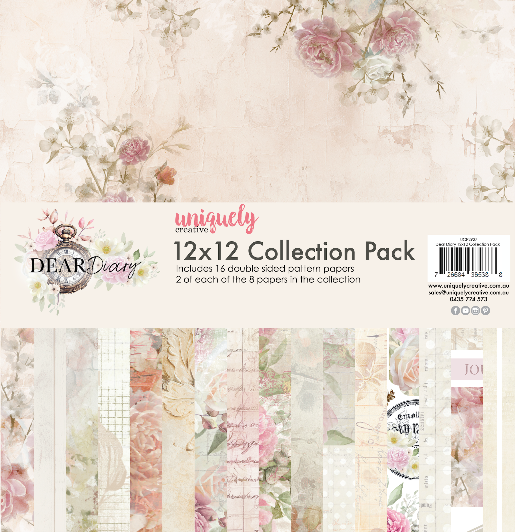 UC 12x12 Paper Pack - Dear Diary