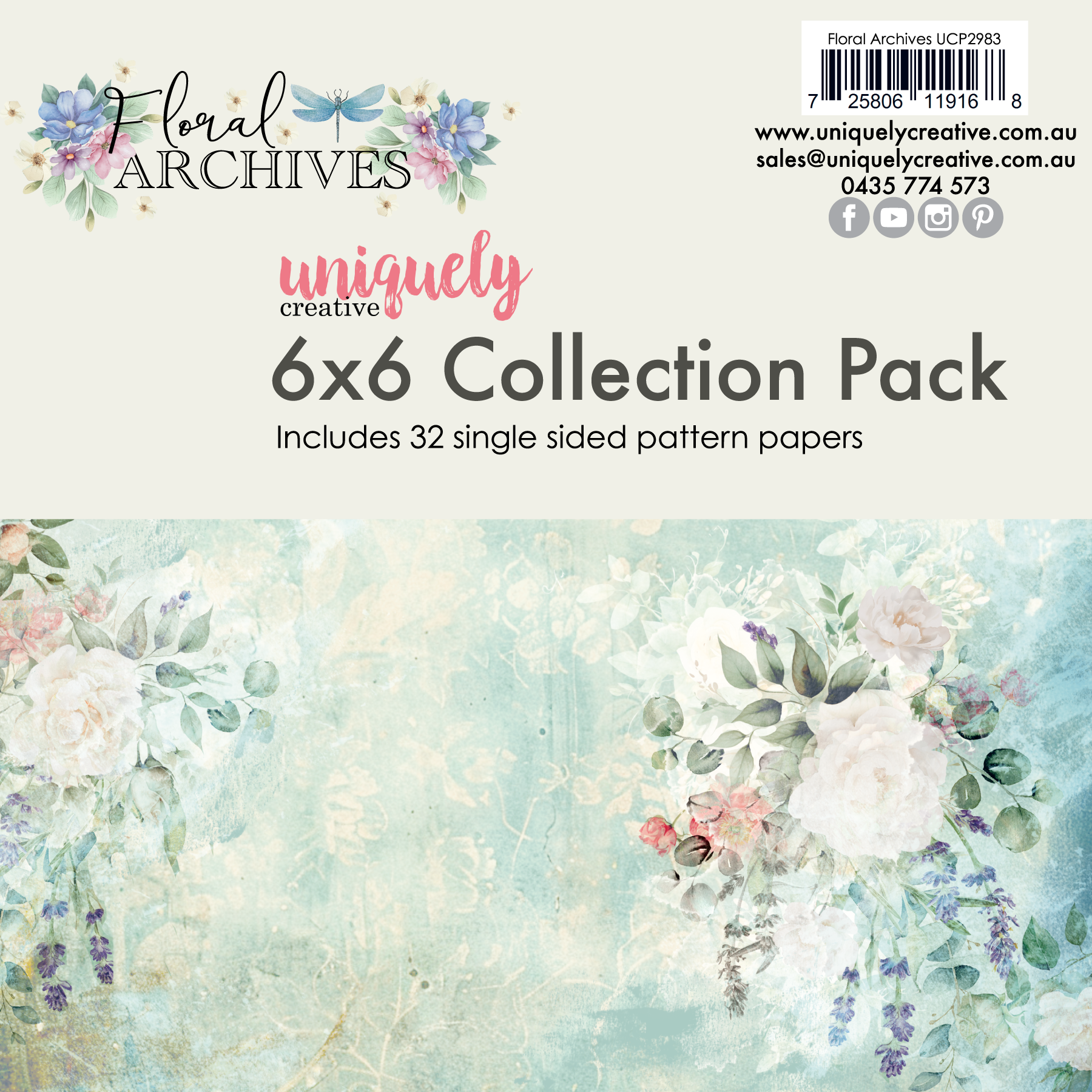 UC Floral Archives 6 x 6 Collection Pack