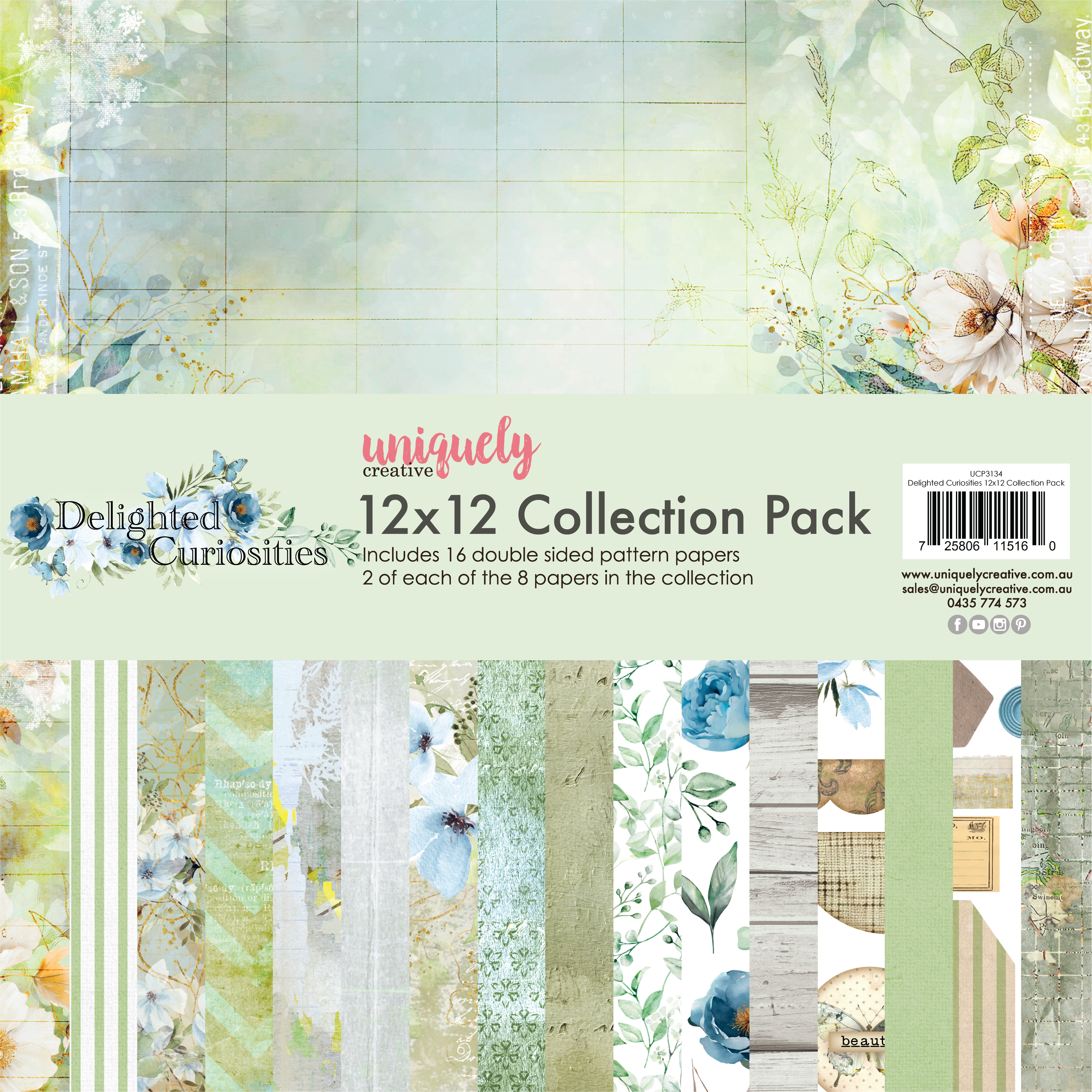 UC 12x12 Paper Pack - Delighted Curiosities