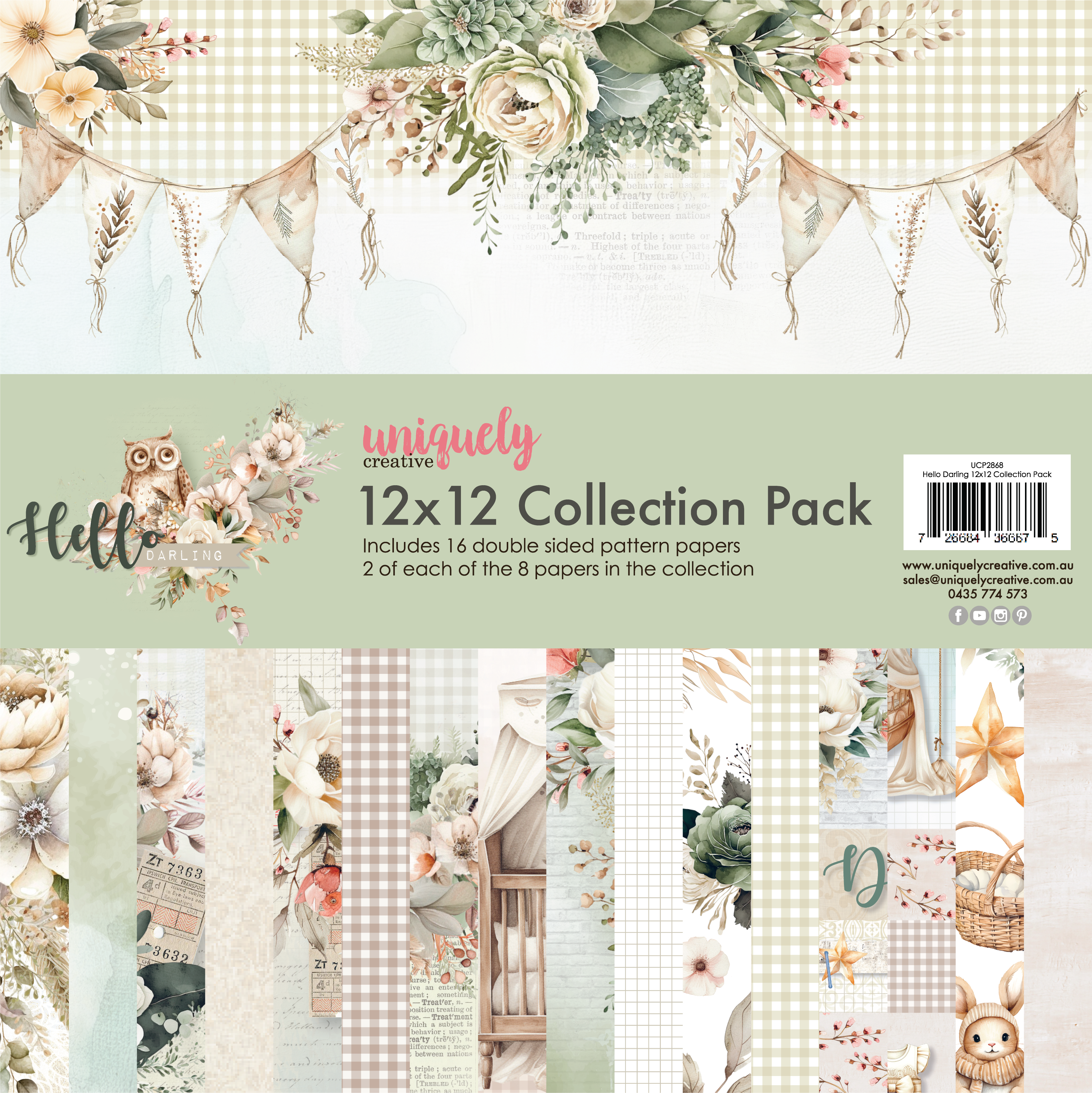 UC 12x12 Paper Pack - Hello Darling