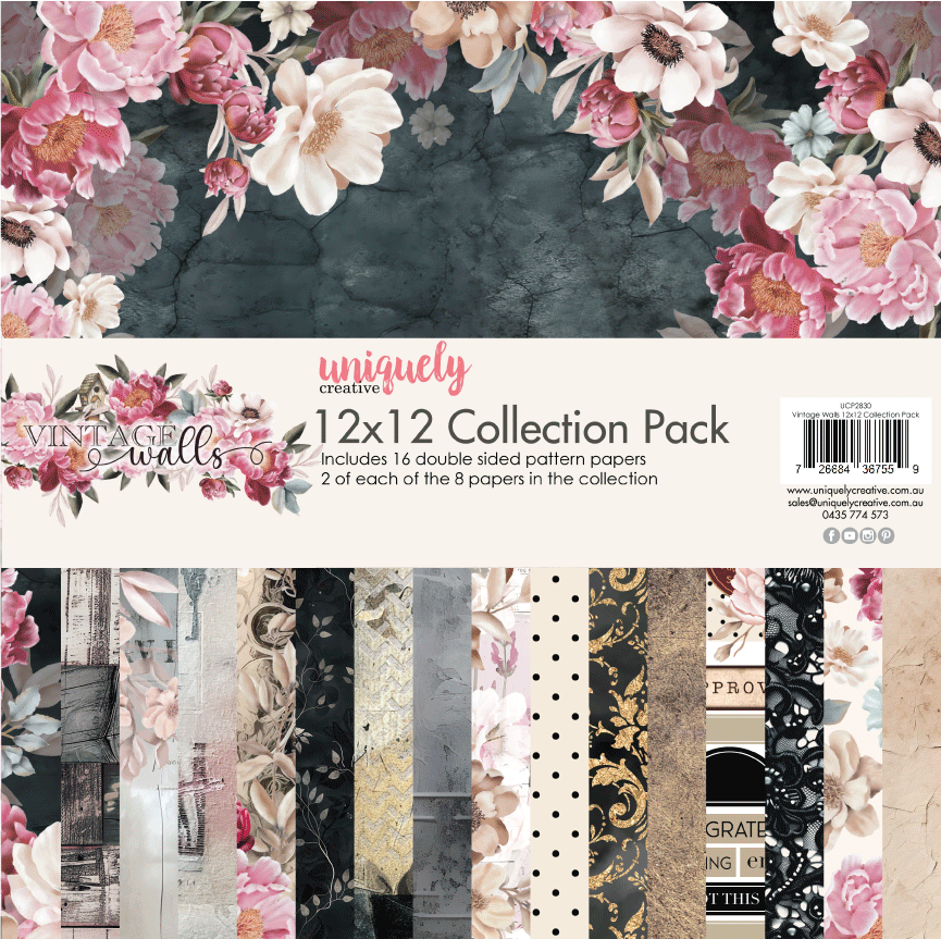 UC 12x12 Paper Pack - Vintage Walls